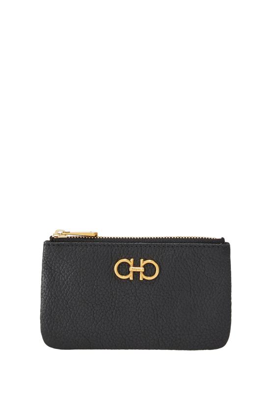 25FW 살바토레 페라가모 간치니 카드지갑 220383755125 BLACK DOM