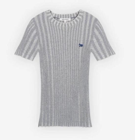  메종키츠네 반팔 티셔츠 MW00811KT1104P476 INK BLUE DOM