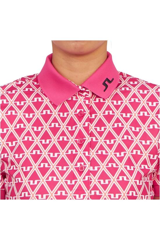  제이린드버그 폴로 티셔츠 GWJT09007S193 GEO FUCHSIA PURPLE DOM - J LINDEBERG