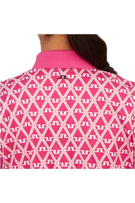  제이린드버그 폴로 티셔츠 GWJT09007S193 GEO FUCHSIA PURPLE DOM - J LINDEBERG