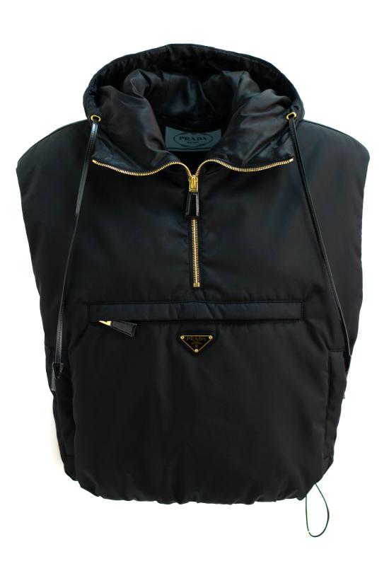  프라다 후드 티셔츠 29M0971WQ8F0002 BLACK DOM - PRADA