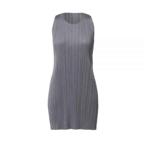  플리츠플리즈 미디 원피스 PP38JT10712 GRAY DOM