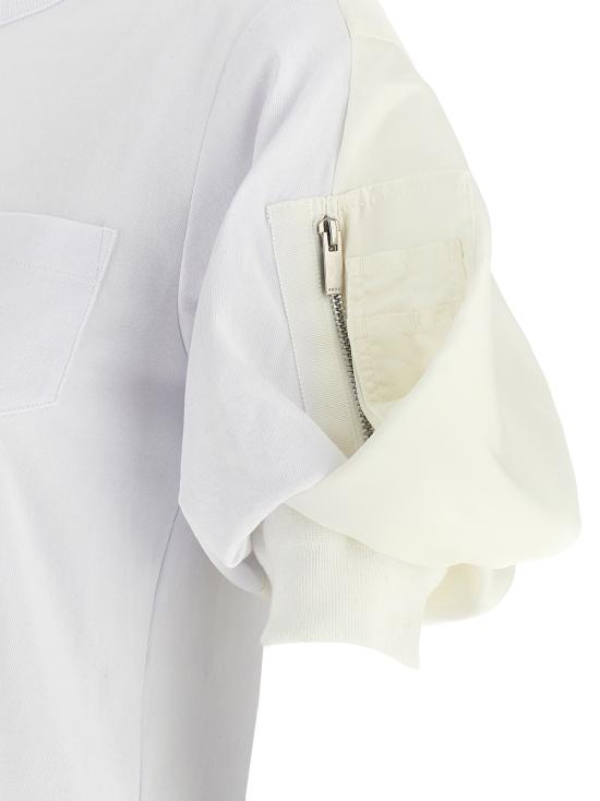 25FW 사카이 반팔 티셔츠 SCW239104 White - SACAI