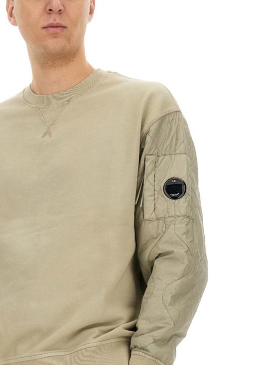  씨피 컴퍼니 긴팔 티셔츠 17CMSS003A005835M327 WALNUT DOM - C.P. COMPANY