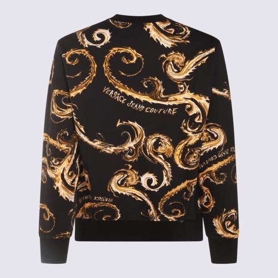  베르사체 긴팔 티셔츠 77GAI3R0FS161G89 BLACK GOLD DOM - VERSACE