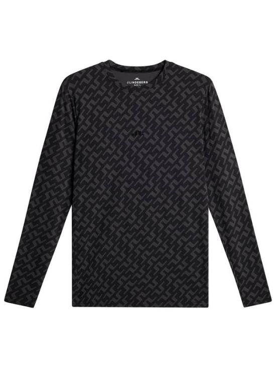  제이린드버그 긴팔 티셔츠 GMJT11138W088 BIAS BRIDGE BLACK DOM
