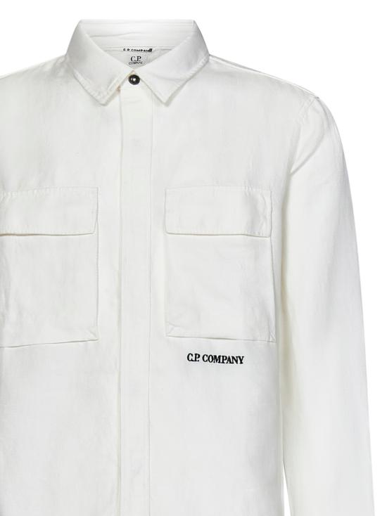  씨피 컴퍼니 긴팔 셔츠 16CMSH159A006501G103 GAUZE WHITE DOM - C.P. COMPANY