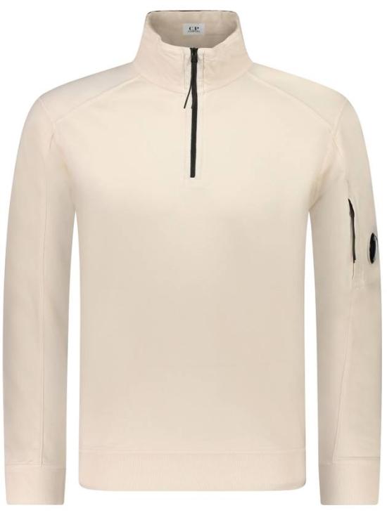  씨피 컴퍼니 라이트 플리스 하프집 스웨트 셔츠  16CMSS035A002246G402 PISTACHIO SHELL DOM