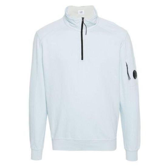  씨피 컴퍼니 라이트 플리스 하프집 스웨트 셔츠  16CMSS035A002246G806 STARLIGHT BLUE DOM