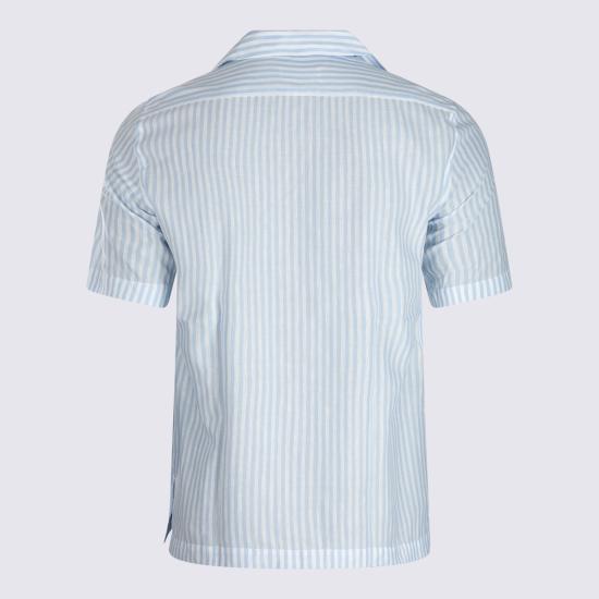  라르디니 반팔 셔츠 EQKLOPEQC1799100CE LIGHT BLUE WHITE DOM - LARDINI