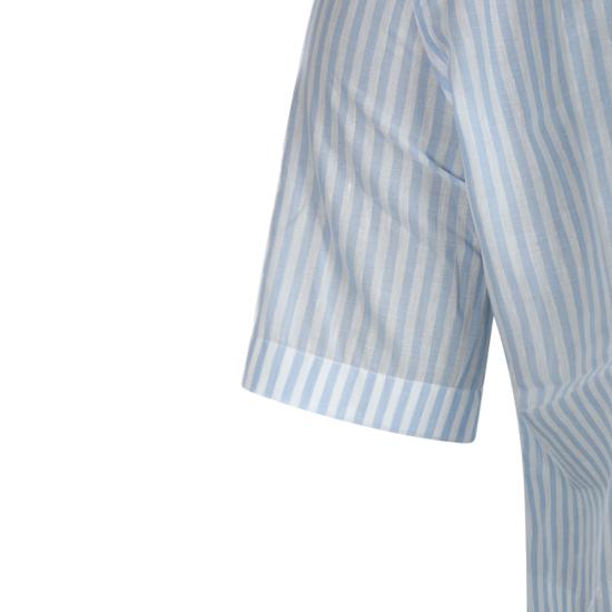  라르디니 반팔 셔츠 EQKLOPEQC1799100CE LIGHT BLUE WHITE DOM - LARDINI