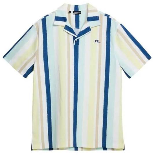  제이린드버그 트레이닝 티셔츠 GMST09482K107 PAINTED STRIPE WAX YELLOW DOM