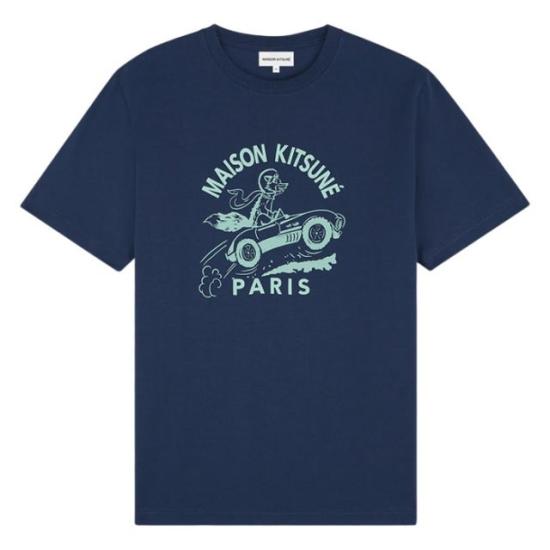  메종키츠네 반팔 티셔츠 MM00109KJ0118 P476 INK BLUE DOM