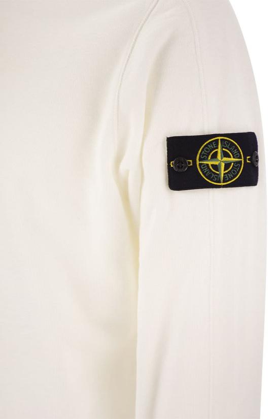 스톤 아일랜드 66060 올드 이펙트 스웨트셔츠  801566060V0001 WHITE DOM - STONE ISLAND