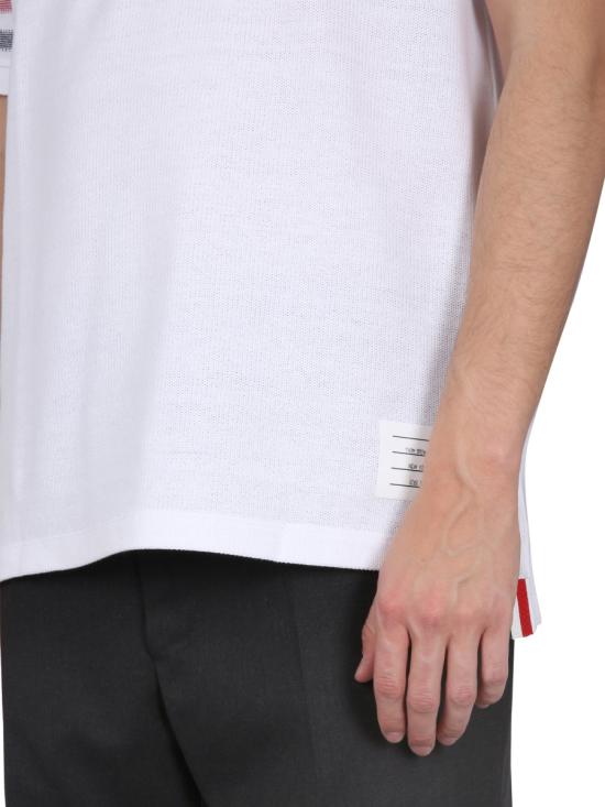  톰브라운 폴로 티셔츠 MJP169AJ0046100 WHITE DOM - THOM BROWNE