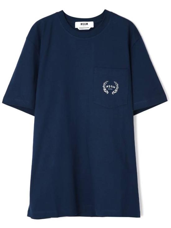  엠에스지엠 반팔 티셔츠 3540MM12823779889 NAVY DOM