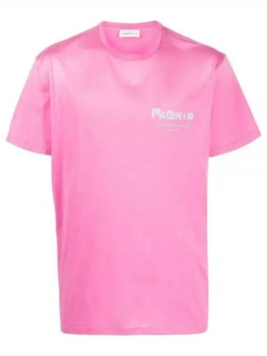  알렉산더 맥퀸 반팔 티셔츠 704986QUX895003 PINK DOM