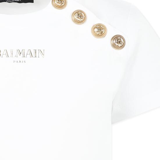 25SS [키즈] 발망 티셔츠 BW8P71 Z1751 100OR WHITE - BALMAIN