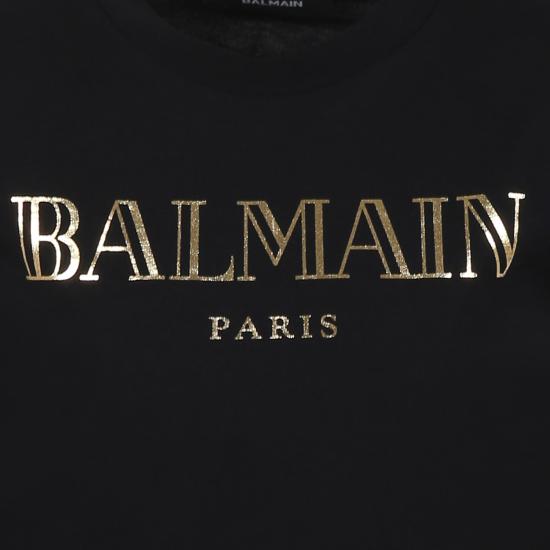 25SS [키즈] 발망 티셔츠 BW8A91 Z0082 930OR BLACK - BALMAIN