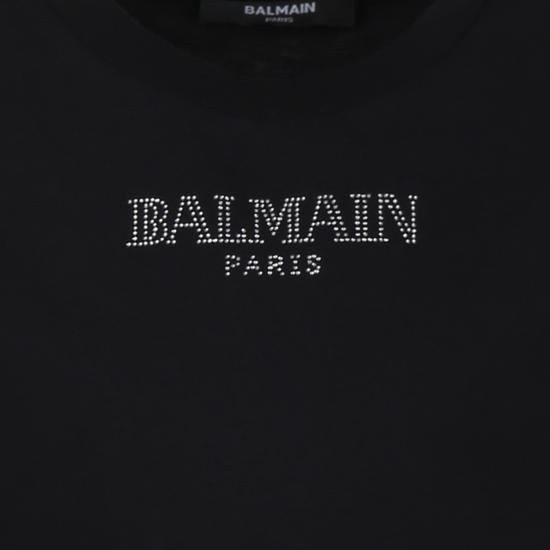 25SS [키즈] 발망 티셔츠 BW8A81 Z0082 930 BLACK - BALMAIN