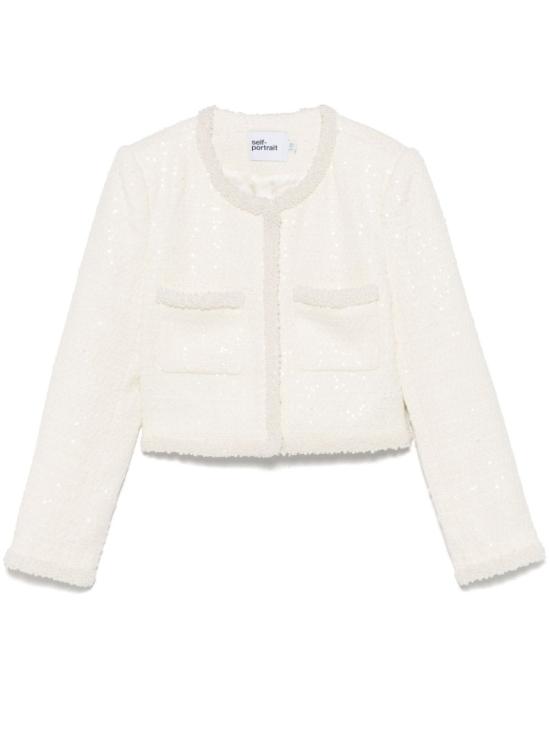 25SS 셀프 포트레이트 수트 자켓 RS25164JC CREAM