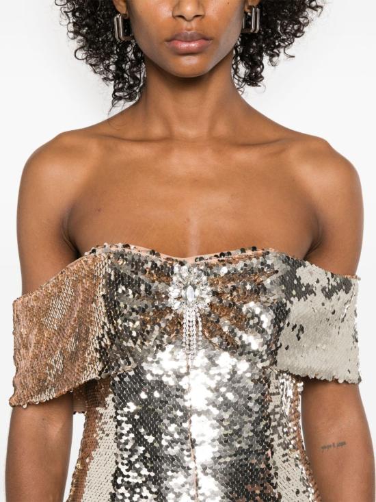 25SS 셀프 포트레이트 숏 원피스 RS25971SGD GOLD - SELF PORTRAIT