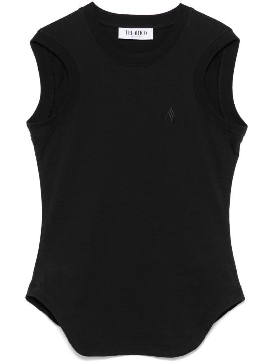 25SS 디 아티코 민소매 티셔츠 250WCN00003 100 BLACK Black