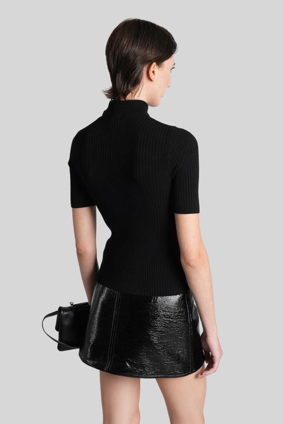 25FW 쿠레쥬 터틀넥 408097 PERMPU026FI0001 Black - COURREGES