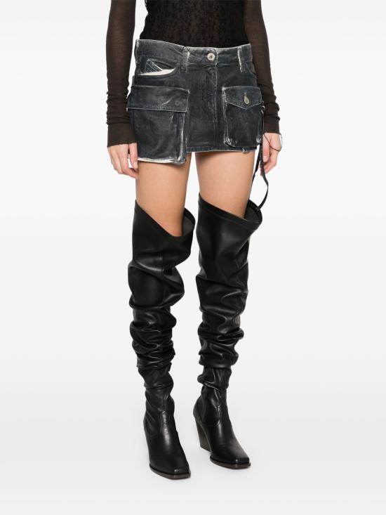 25SS 디 아티코 데님 스커트 250WCR00136 184 NAVY BLUE - THE ATTICO