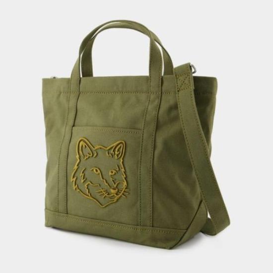  메종키츠네 토트백 LW05103WW0107P384 MILITARY GREEN DOM - MAISON KITSUNE