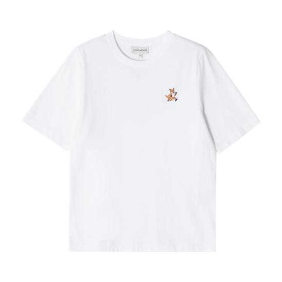  메종키츠네 스피디 폭스 패치 컴포트 티셔츠 MW00119KJ0008P100 WHITE DOM
