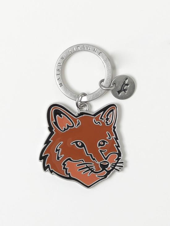  메종키츠네 볼드 폭스 헤드 키링  MM06904AM1002P261 TOBACCO DOM