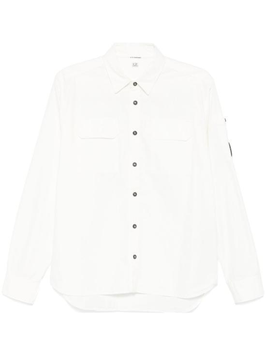  씨피 컴퍼니 오가닉 개버딘 셔츠 17CMSH140A110143G103 GAUZE WHITE DOM