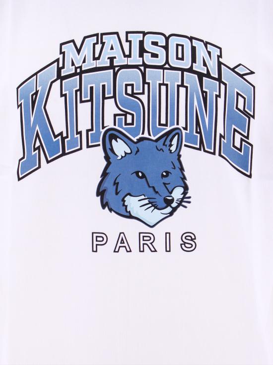  메종키츠네 반팔 티셔츠 LM00112KJ0035P100 WHITE DOM - MAISON KITSUNE