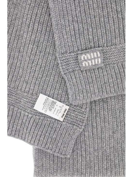 26FW 미우미우 울 캐시미어 스카프 5FS048 2F8S F0031 GREY DOM - MIU MIU