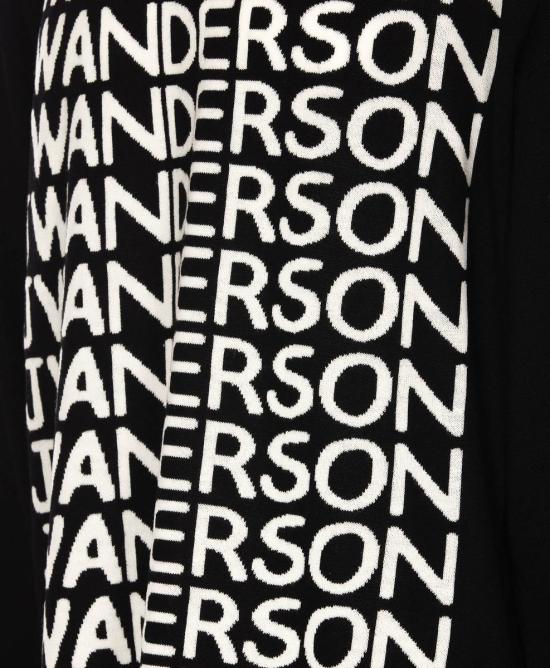  JW앤더슨 후드 티셔츠 KW0809YN0170901 BLACK WHITE DOM - JW ANDERSON