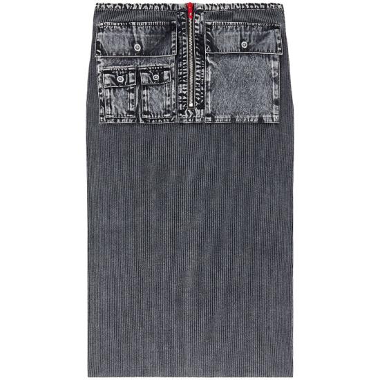 25SS 디젤 데님 스커트 0QMAN A17470 900 GREY