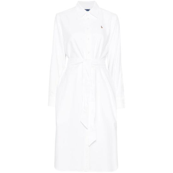 25SS 랄프 로렌 미디 원피스 211928804001 WHITE