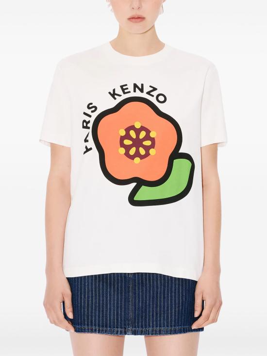 25SS 겐조 반팔 티셔츠 FF52TS1684SO 02 White - KENZO