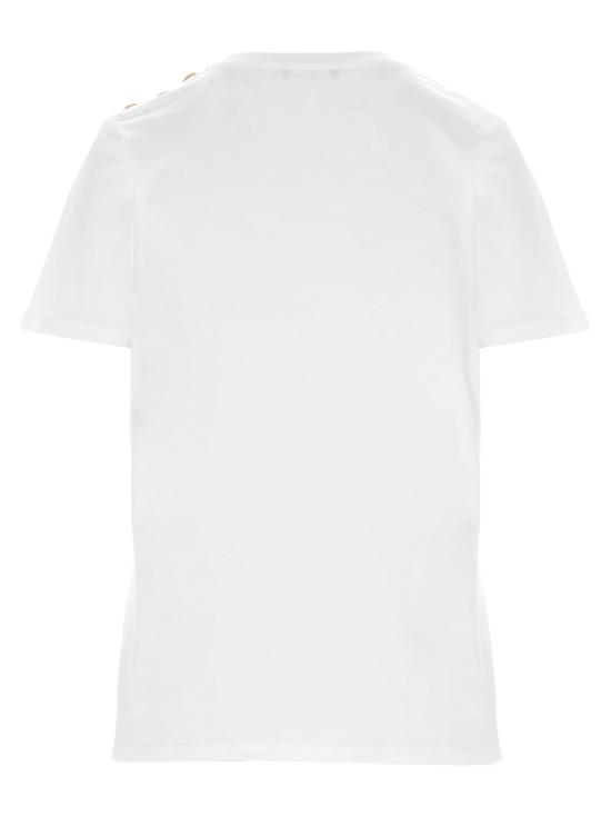 25FW 발망 반팔 티셔츠 BF1EF005BB02GAB White Black - BALMAIN