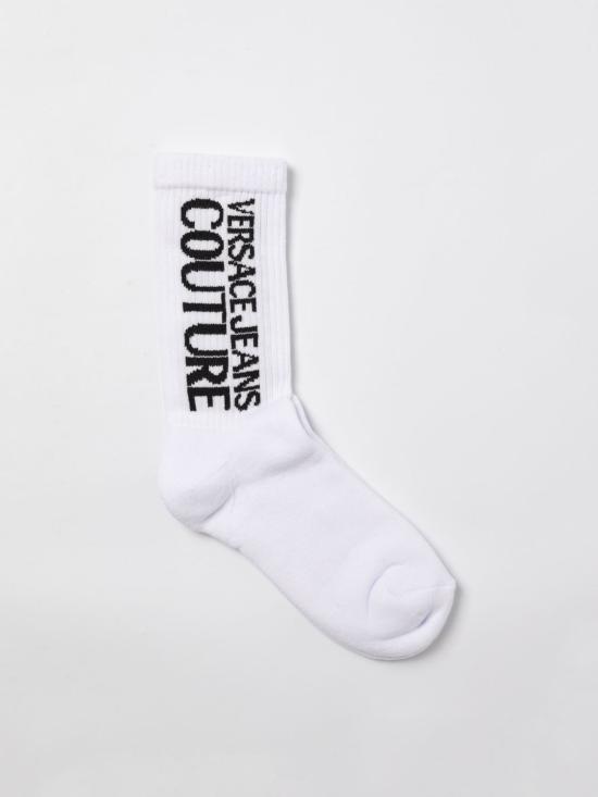 24FW 베르사체 양말 77HA0J03ZG081 L02 White