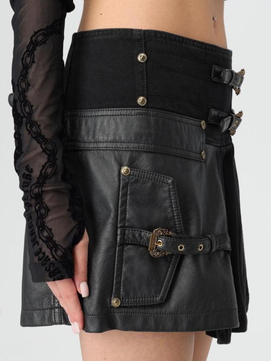 24FW 베르사체 숏 스커트 77HAE850DW012 909 Black - VERSACE