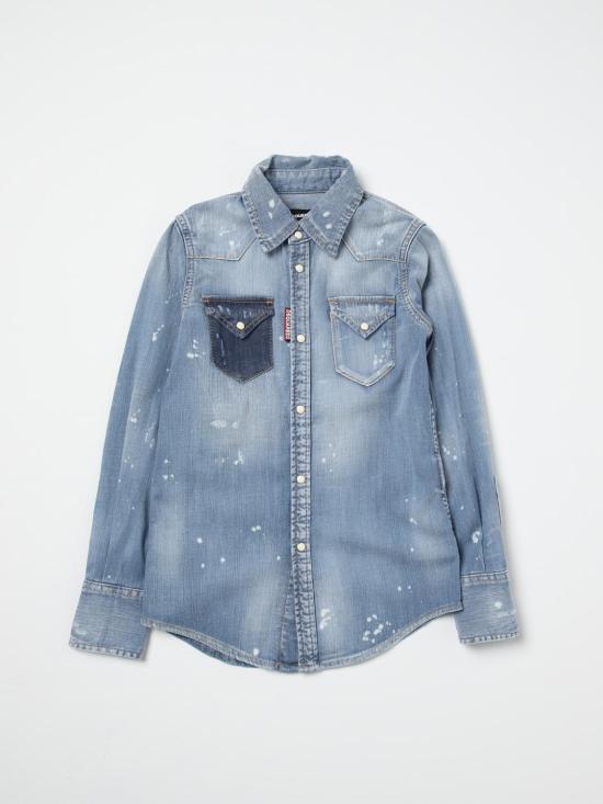 25FW [키즈] 디스퀘어드2 셔츠 DQ02DGD0A7E DQ01 Blue