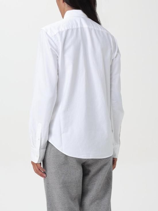 25FW 폴로 랄프로렌 슬림 핏 스트라이프 옥스포드 셔츠 211891377 003 White - POLO RALPH LAUREN