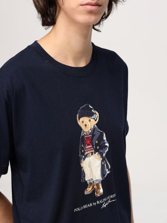 24FW 폴로 랄프로렌 반팔 티셔츠 211947944 001 Blue - POLO RALPH LAUREN