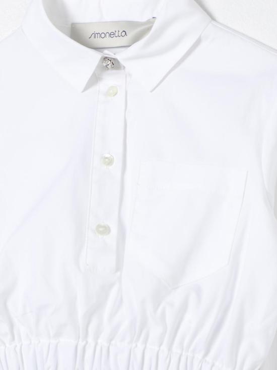 25FW [키즈] 시모네타 셔츠 SV5A60P0013 100 White - SIMONETTA
