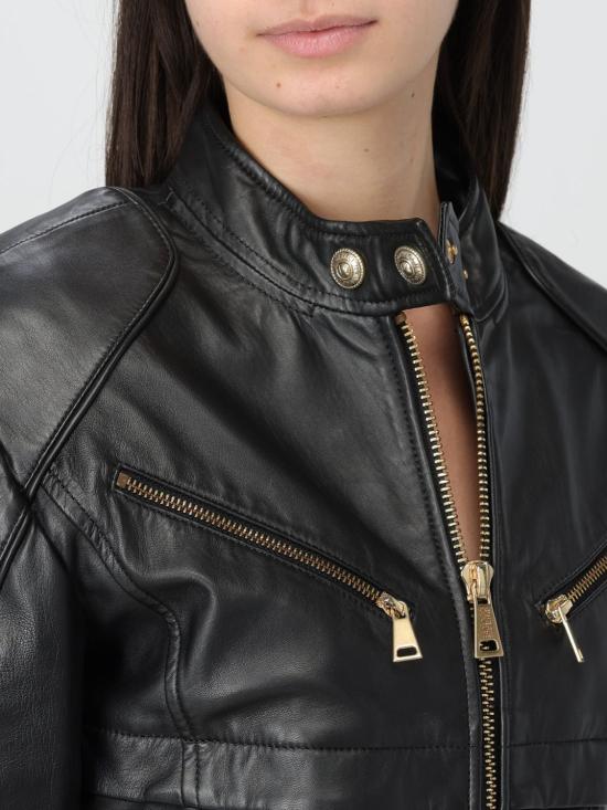 24FW 베르사체 가죽 자켓 77HAVP04CP009 899 Black - VERSACE