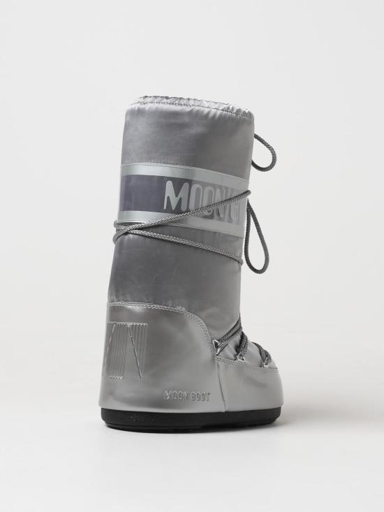 25FW 문부츠 아이콘 글랜스 플래티넘 새틴 부츠 80D1401680 H001 Silver - MOON BOOT
