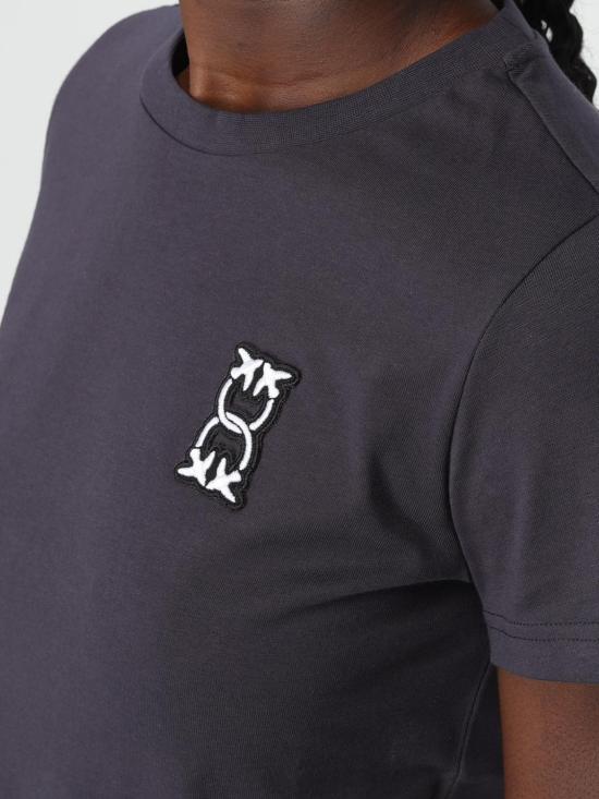 25FW 핑코 반팔 티셔츠 100355A23D G03 Blue - PINKO