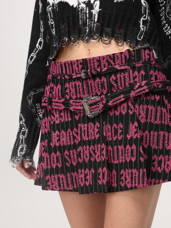 24FW 베르사체 숏 스커트 77HAE814N0358 QY2 Black - VERSACE